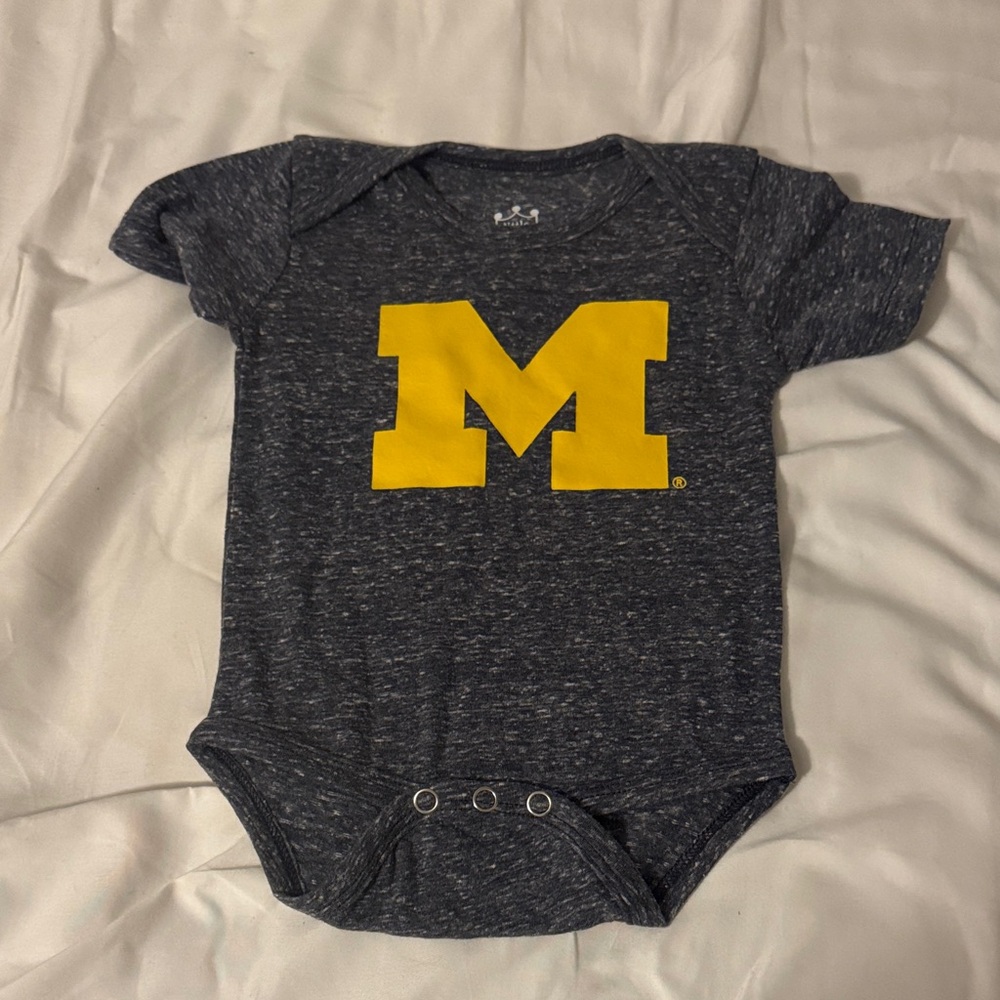Gray Bodysuit with Yellow Logo